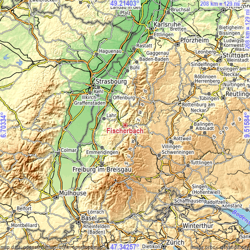 Topographic map of Fischerbach