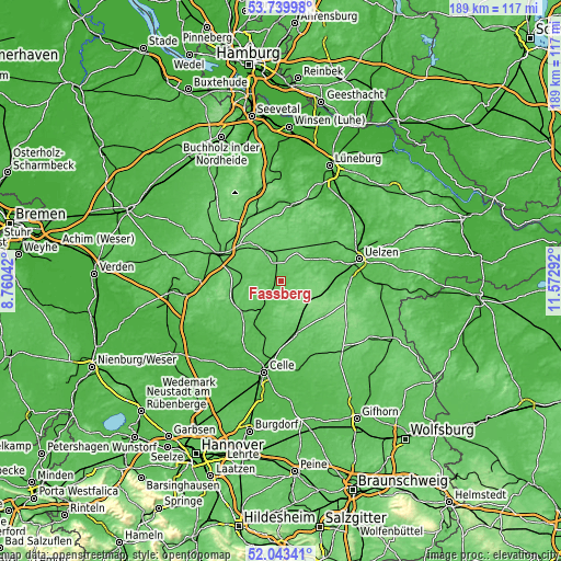 Topographic map of Faßberg