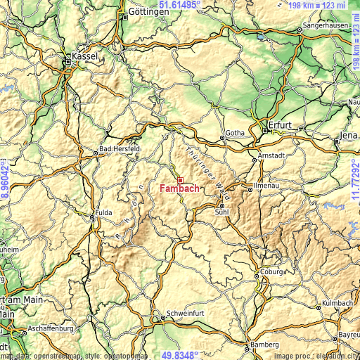 Topographic map of Fambach