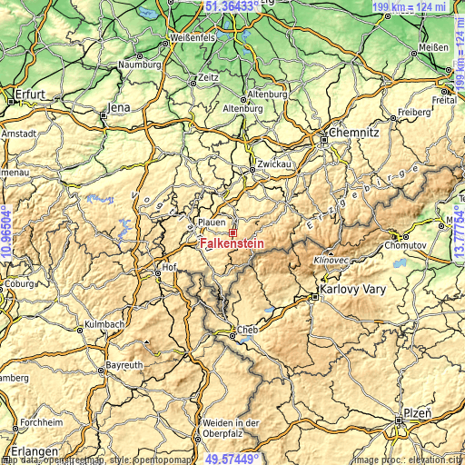 Topographic map of Falkenstein