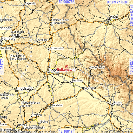 Topographic map of Falkenstein