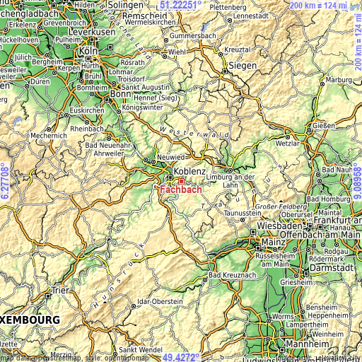 Topographic map of Fachbach