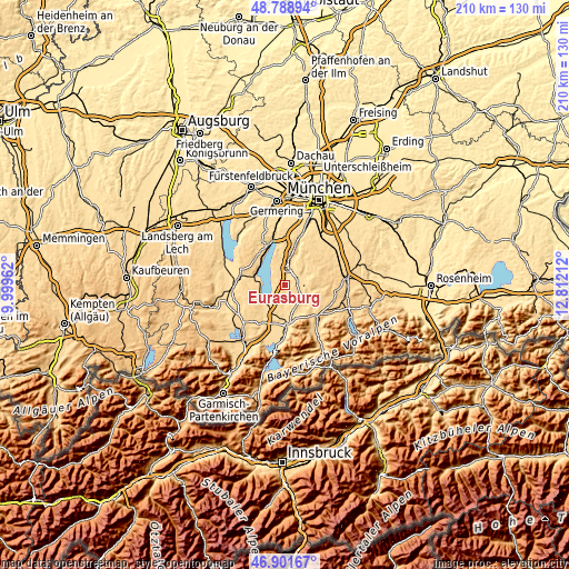 Topographic map of Eurasburg