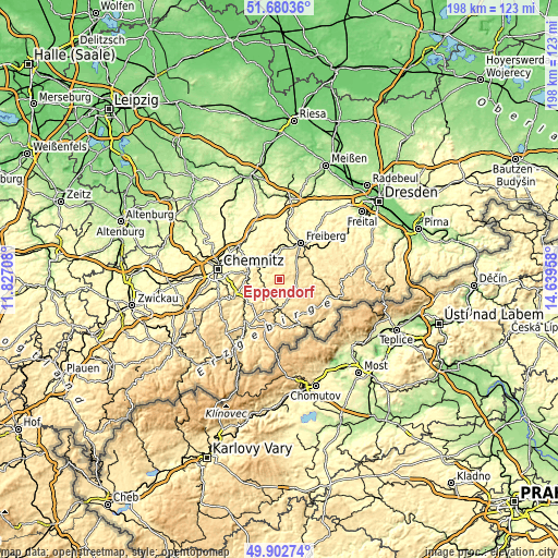 Topographic map of Eppendorf