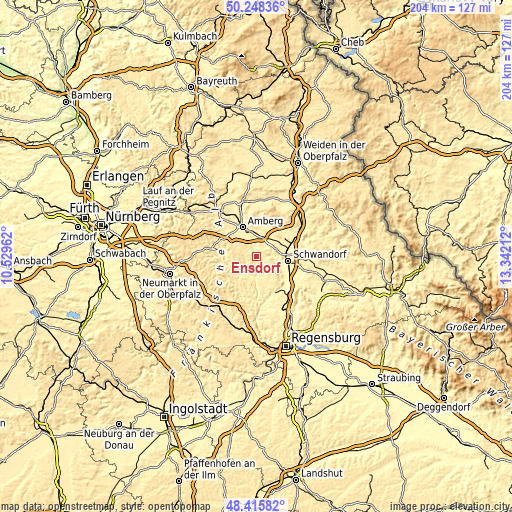 Topographic map of Ensdorf