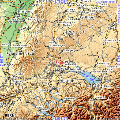 Topographic map of Engen