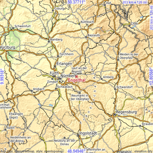 Topographic map of Engelthal