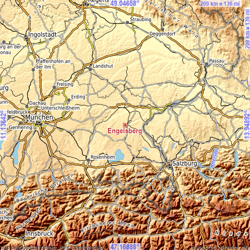 Topographic map of Engelsberg