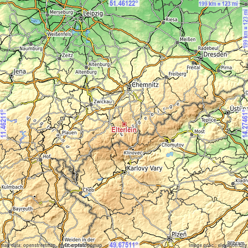 Topographic map of Elterlein