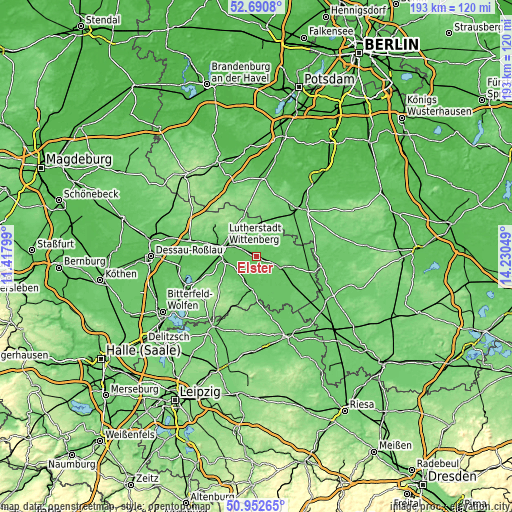 Topographic map of Elster