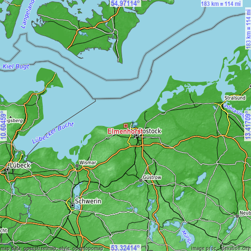 Topographic map of Elmenhorst
