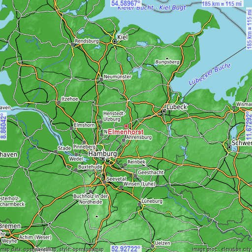 Topographic map of Elmenhorst