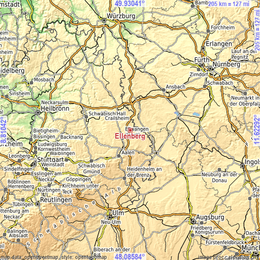 Topographic map of Ellenberg