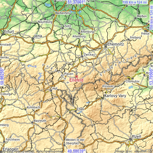 Topographic map of Ellefeld