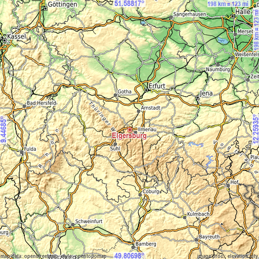 Topographic map of Elgersburg