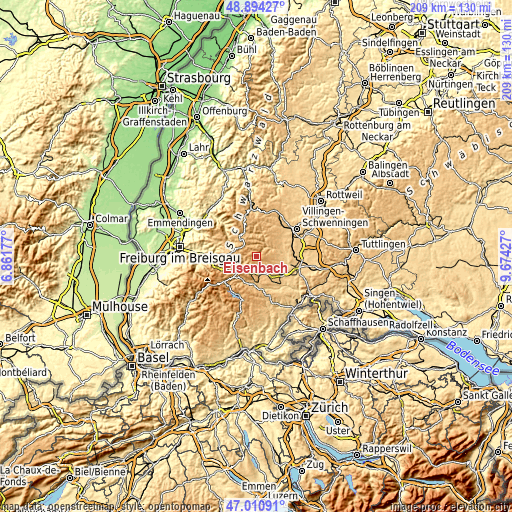 Topographic map of Eisenbach