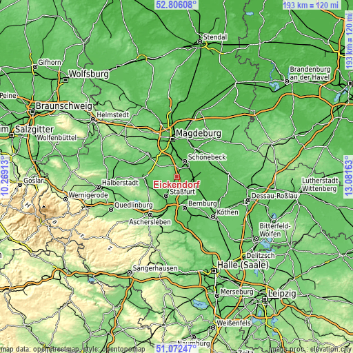 Topographic map of Eickendorf