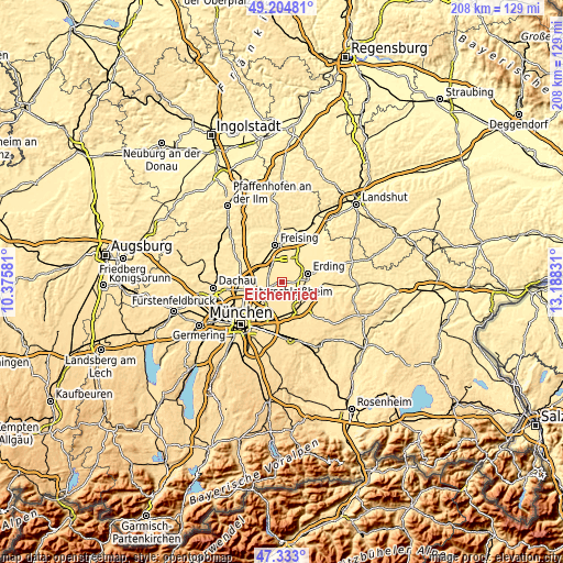 Topographic map of Eichenried