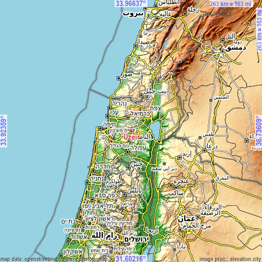 Topographic map of ‘Uzeir