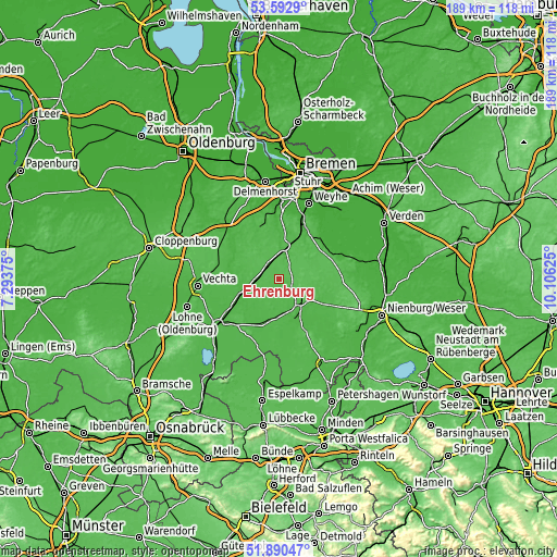 Topographic map of Ehrenburg