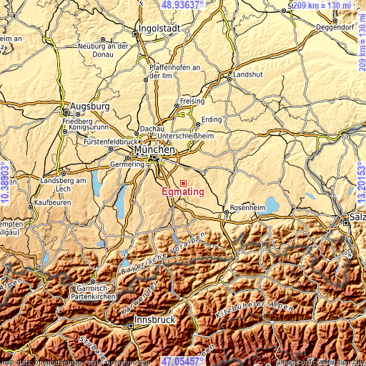 Topographic map of Egmating