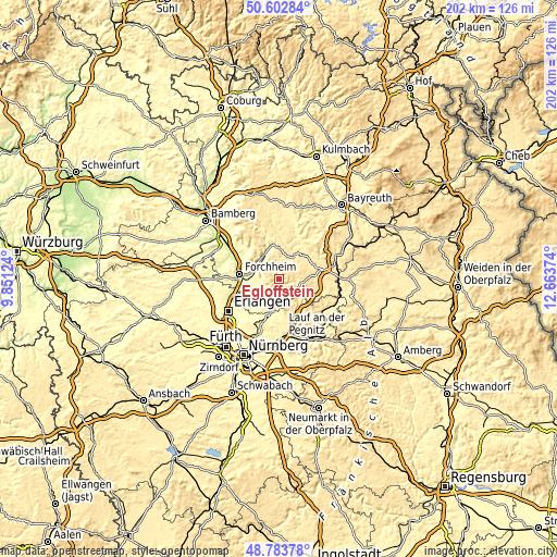 Topographic map of Egloffstein