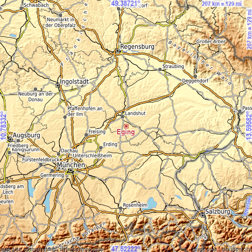 Topographic map of Eging