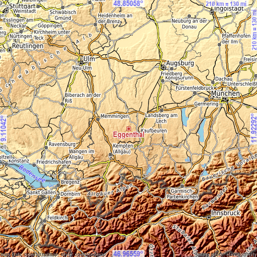 Topographic map of Eggenthal