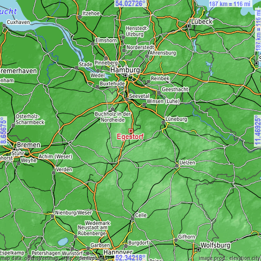 Topographic map of Egestorf