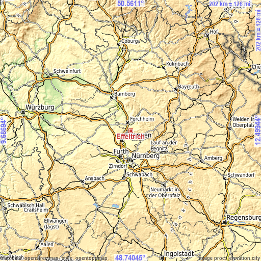 Topographic map of Effeltrich