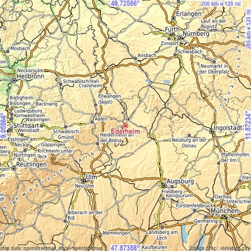 Topographic map of Ederheim