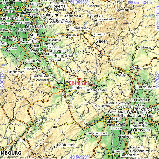 Topographic map of Ebernhahn