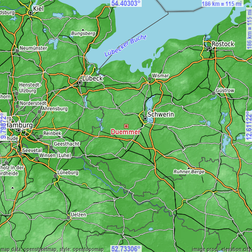 Topographic map of Dümmer