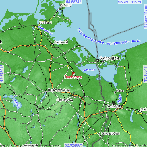 Topographic map of Ducherow