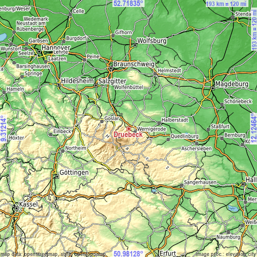 Topographic map of Drübeck