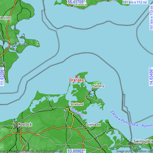 Topographic map of Dranske