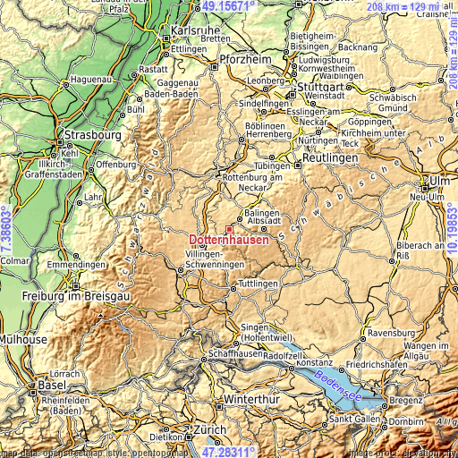 Topographic map of Dotternhausen