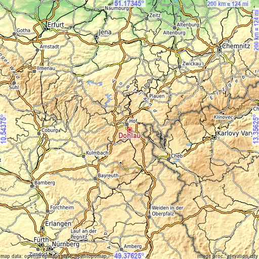 Topographic map of Döhlau