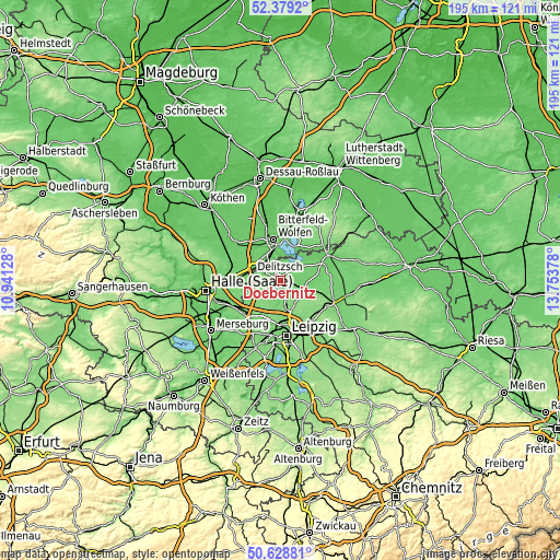 Topographic map of Döbernitz