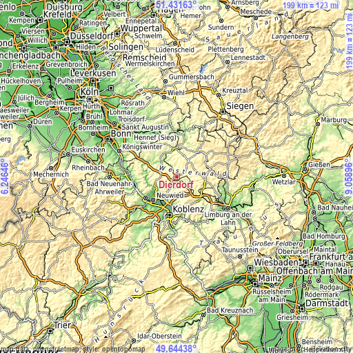 Topographic map of Dierdorf