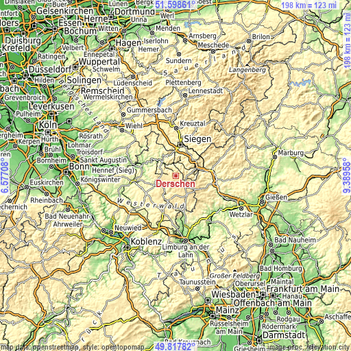 Topographic map of Derschen