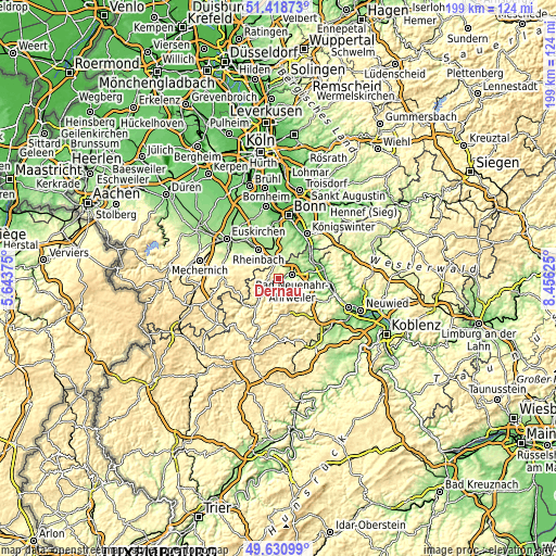 Topographic map of Dernau