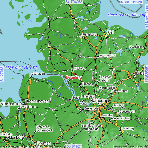 Topographic map of Dägeling