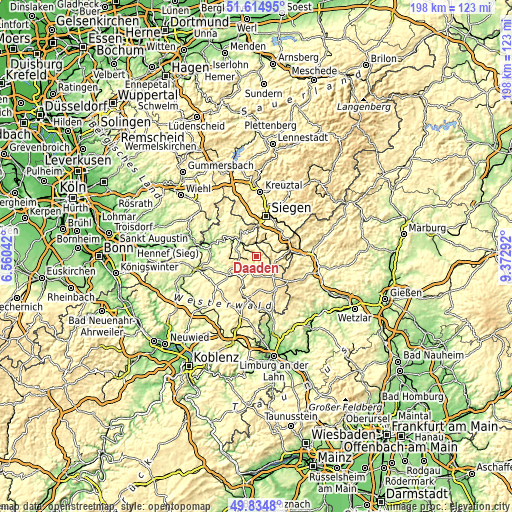 Topographic map of Daaden