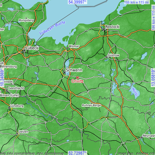 Topographic map of Crivitz