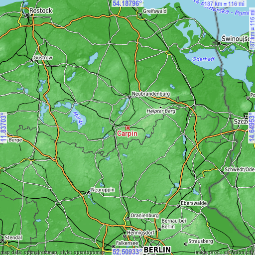 Topographic map of Carpin