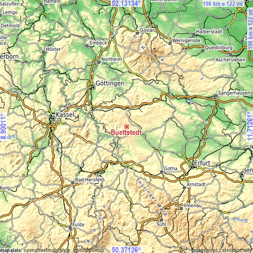 Topographic map of Büttstedt