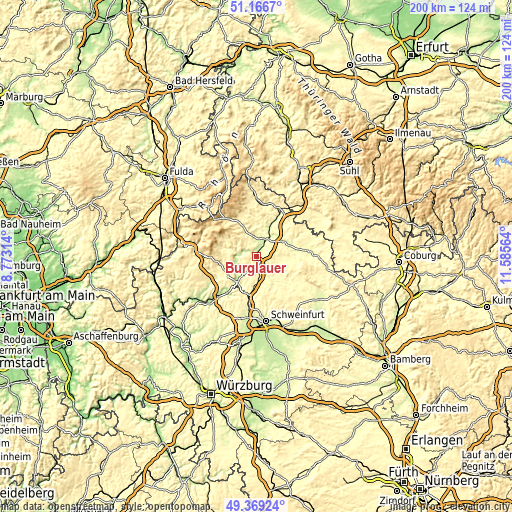 Topographic map of Burglauer