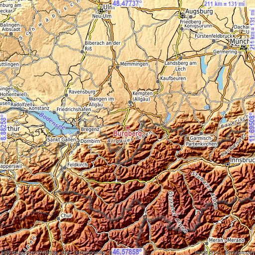 Topographic map of Burgberg