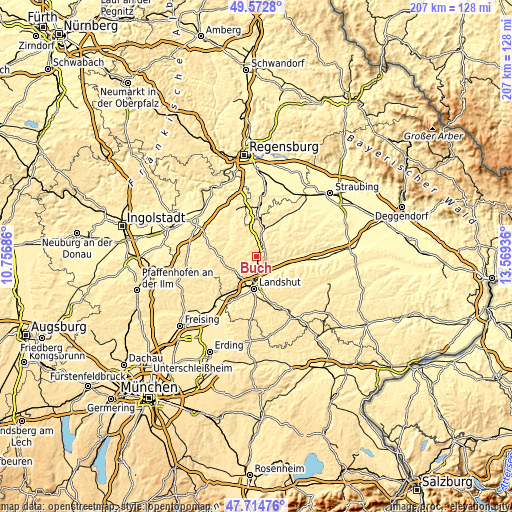 Topographic map of Buch